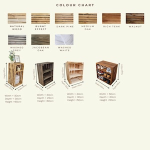 Tall Rustic Wooden Crate with Shelf: Narrow Bedside Table image 2