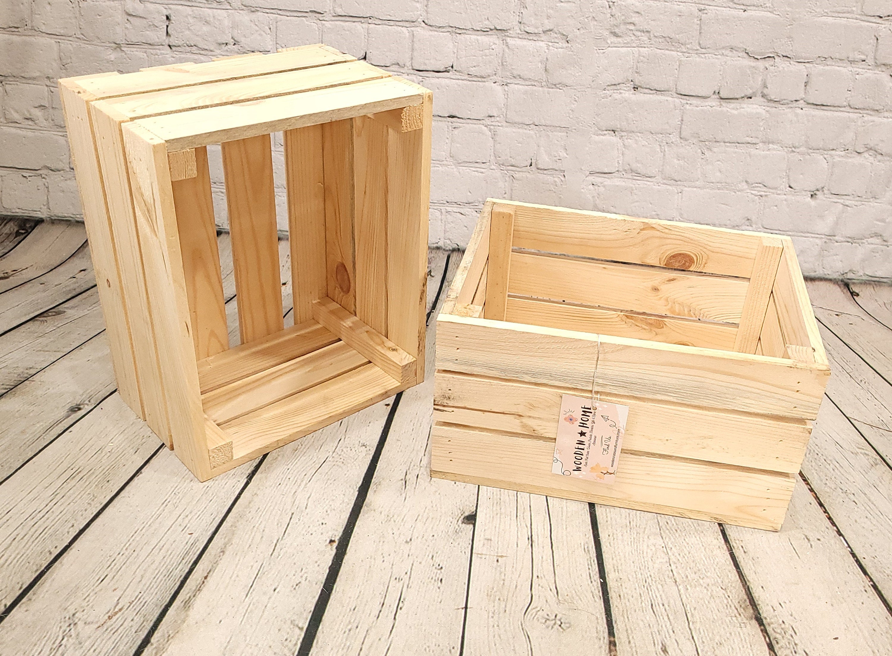 Wooden Crate Gift Box Crate Shabby Chic Storage Boxes Shelves Etsy UK