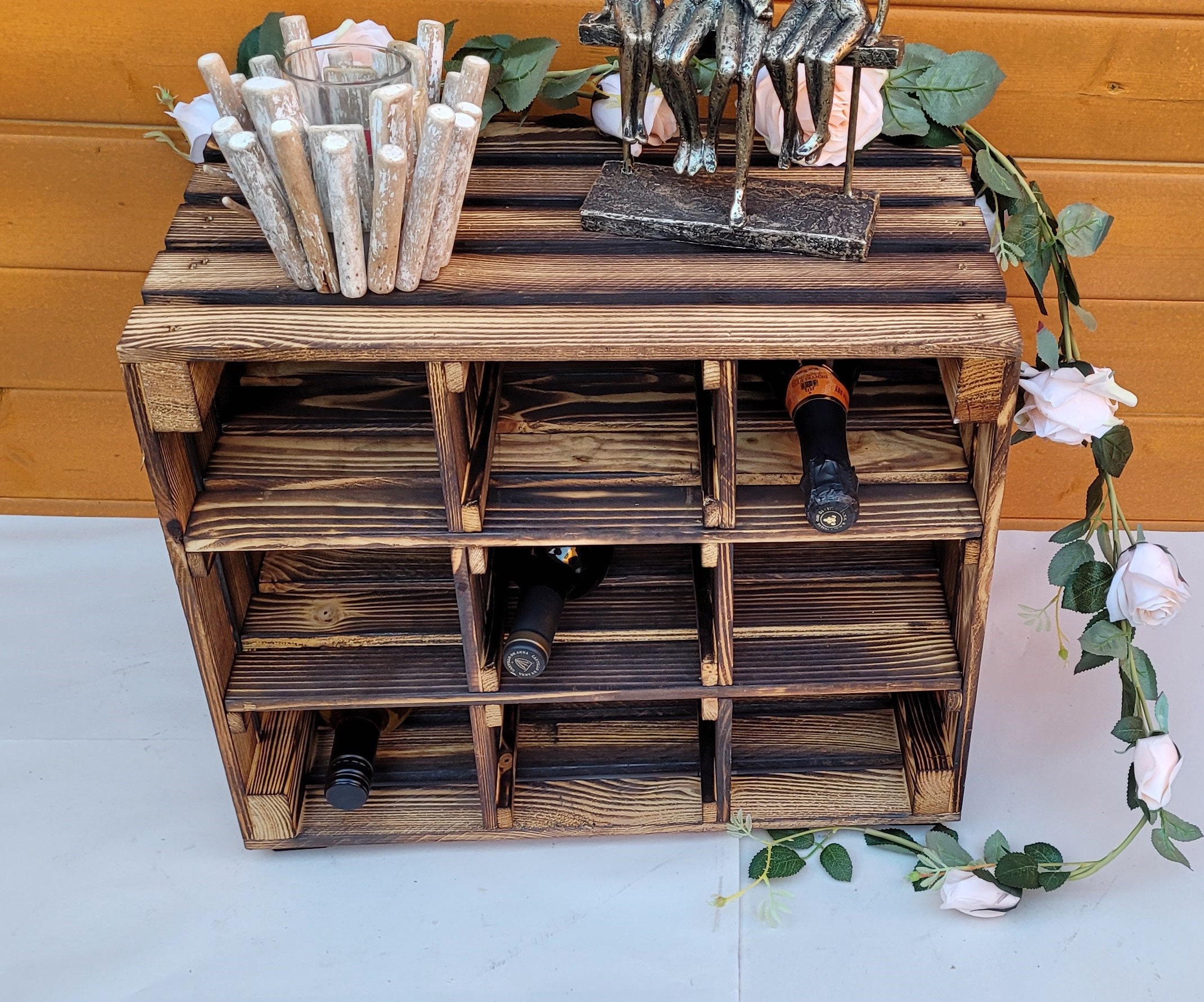 Solid Wooden Wine Crate Storage Crate Storage Unit Storage Box Etsy UK