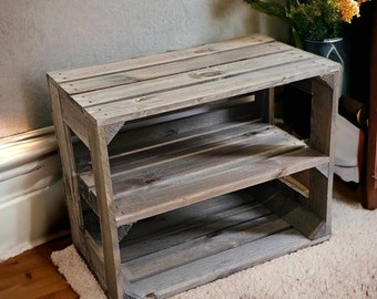 Wooden Crate with Shelf