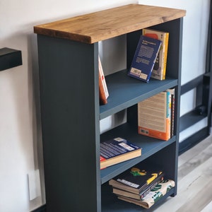 Tall Handmade Solid Wooden Bookshelf Bookcase storage unit 30cm deep with height from 80cm