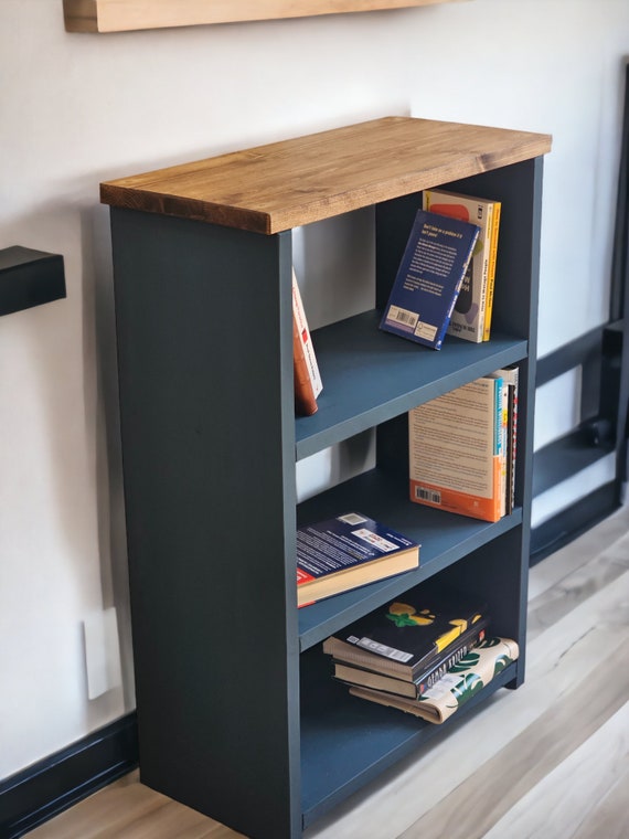 Tall Handmade Solid Wooden Bookshelf Bookcase Storage Unit 30cm Deep With Height From 80cm Etsy