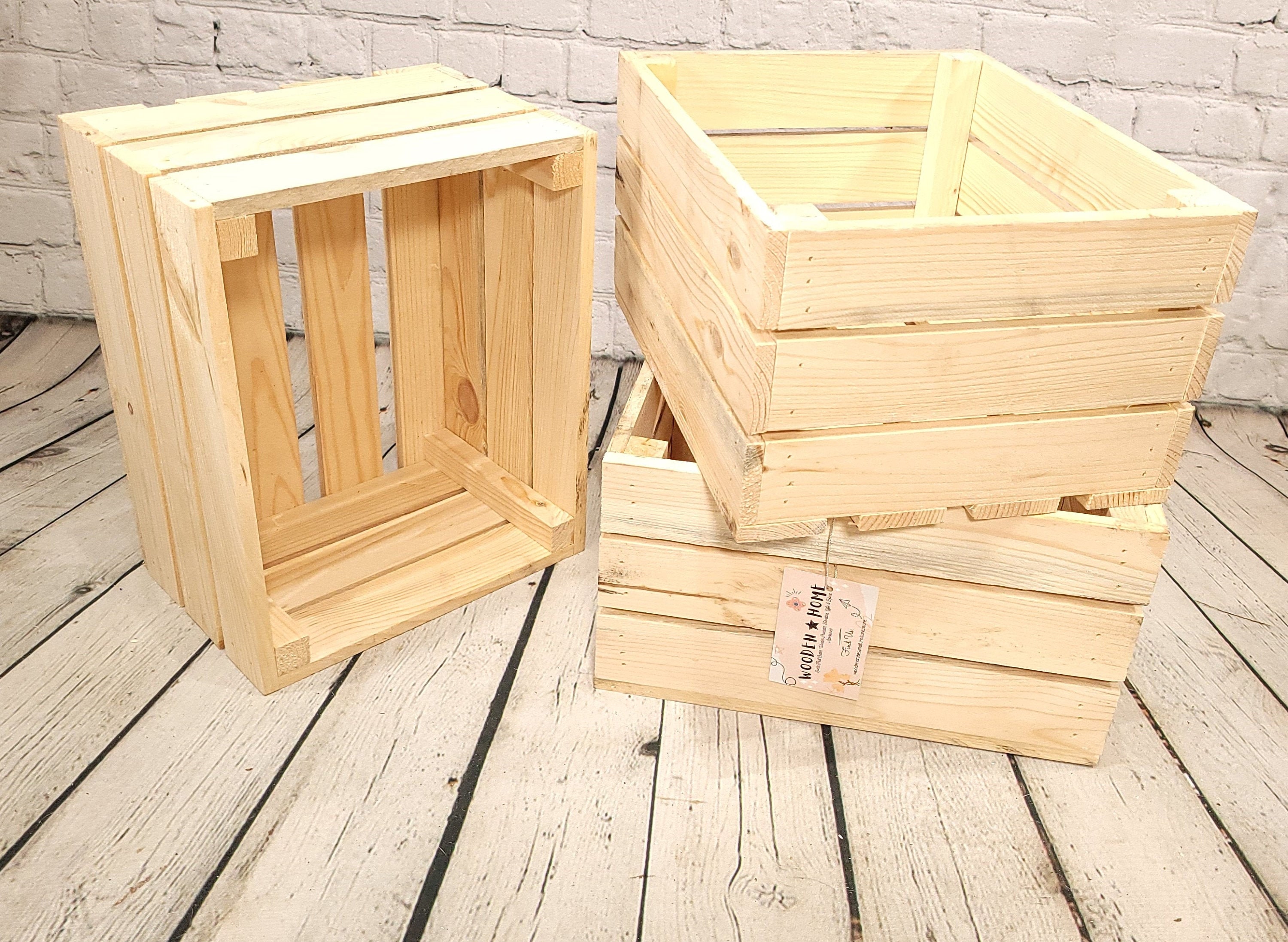 Wooden Crate Gift Box Crate Shabby Chic Storage Boxes Shelves Etsy UK
