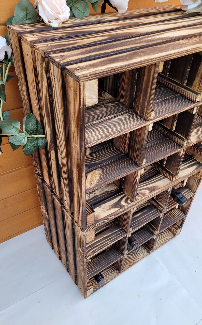 Solid Wooden Wine Crate Storage Crate Storage Unit Storage Box Etsy UK