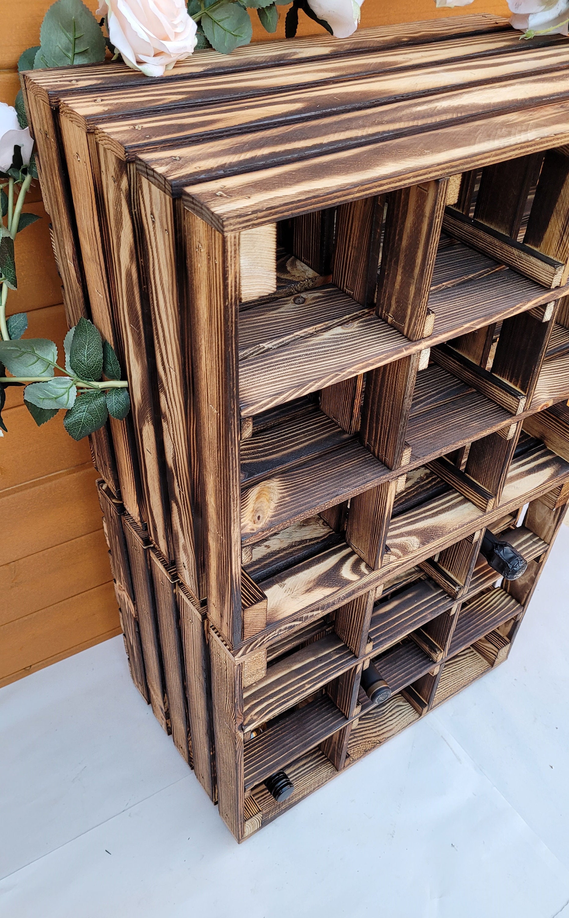 Solid Wooden Wine Crate Storage Crate Storage Unit Storage Etsy
