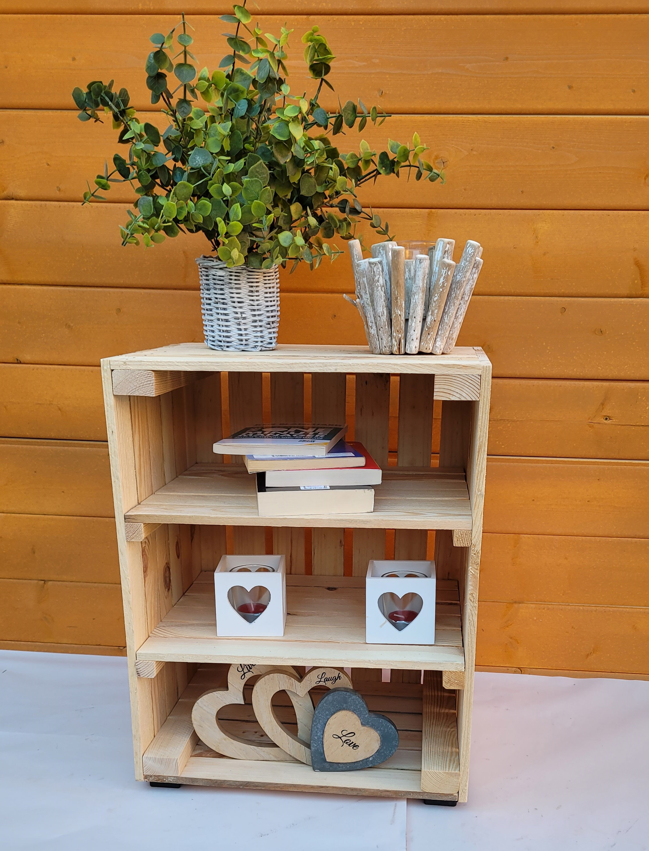 Rustic Style Apple Crate Bedside Table Shabby Chic Wooden Etsy UK