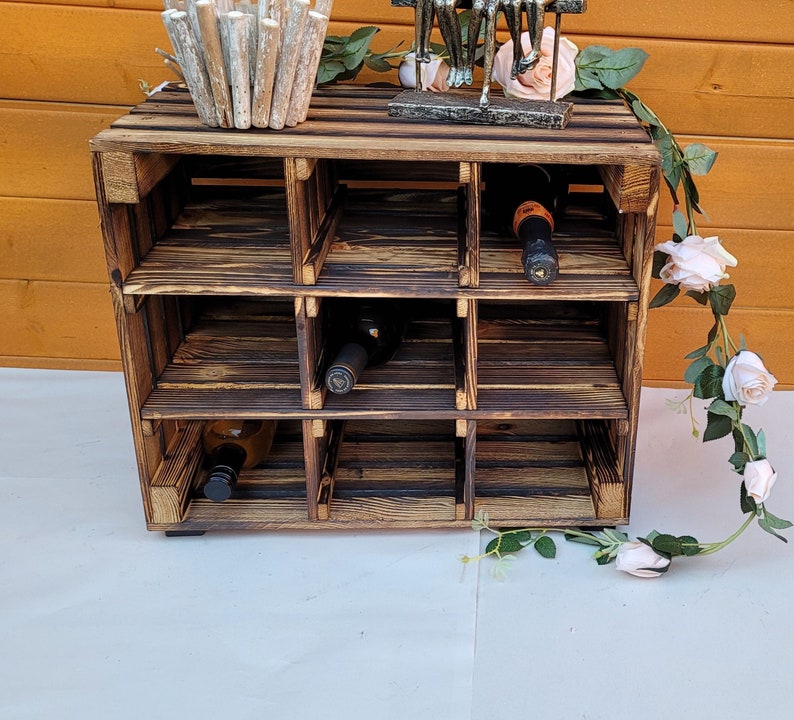 Solid Wooden Wine Crate Storage Crate Storage Unit Storage Box Etsy UK