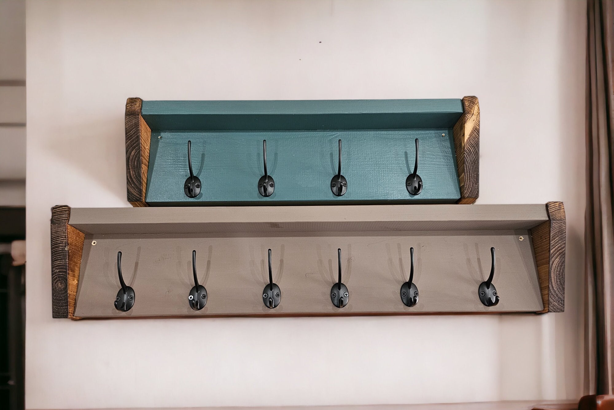 Bespoke Wooden, Solid, Wall Mounted Coat Rack - Etsy