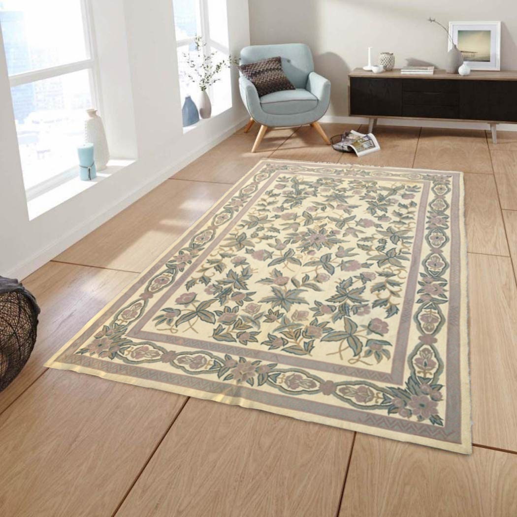 6x9 Feet Aubusson Rug Hand Knotted Rug Needlepoint Wool Etsy