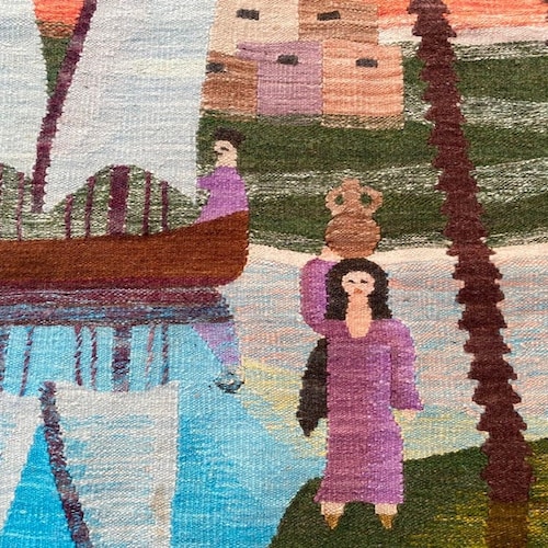 3x5 Feet,Vintage Turkish Kilim,Pictorial Rug,Hand Woven Kilim,home Decor Rug, Floor Kilim,Handmade Kilim,148x103 Cm, Free Shipping main image 0