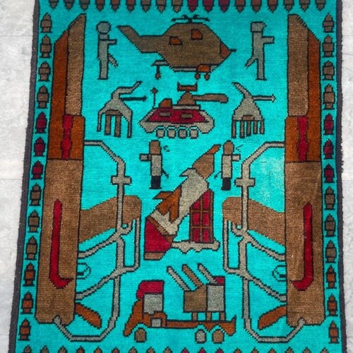 2.5x2 Feet, War Rug, Afghan Rug, Handknotted Rug,Turkish Rug, shops Boho Area Rug,war Rug, Afghan Wool Kilim Rug, 75x60 cm, Free Shipping