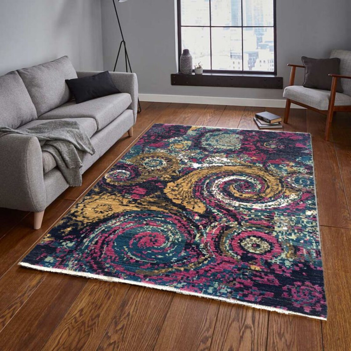 6x4 Feet New Afghan Rug Handknotted RugLuxury Rug Modern Etsy