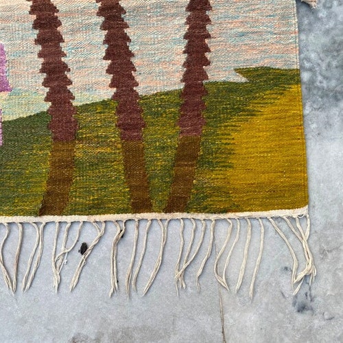 3x5 Feet,Vintage Turkish Kilim,Pictorial Rug,Hand Woven Kilim,home Decor Rug, Floor Kilim,Handmade Kilim,148x103 Cm, Free Shipping main image 9