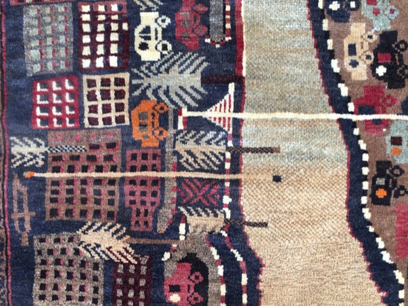 150x88 cm Free Shipping Vintage Afghan Rug 5x3 Feet Boho Area Rug Handknotted Rug,Turkish Rug Tribal Rug Afghan Wool Kilim Rug