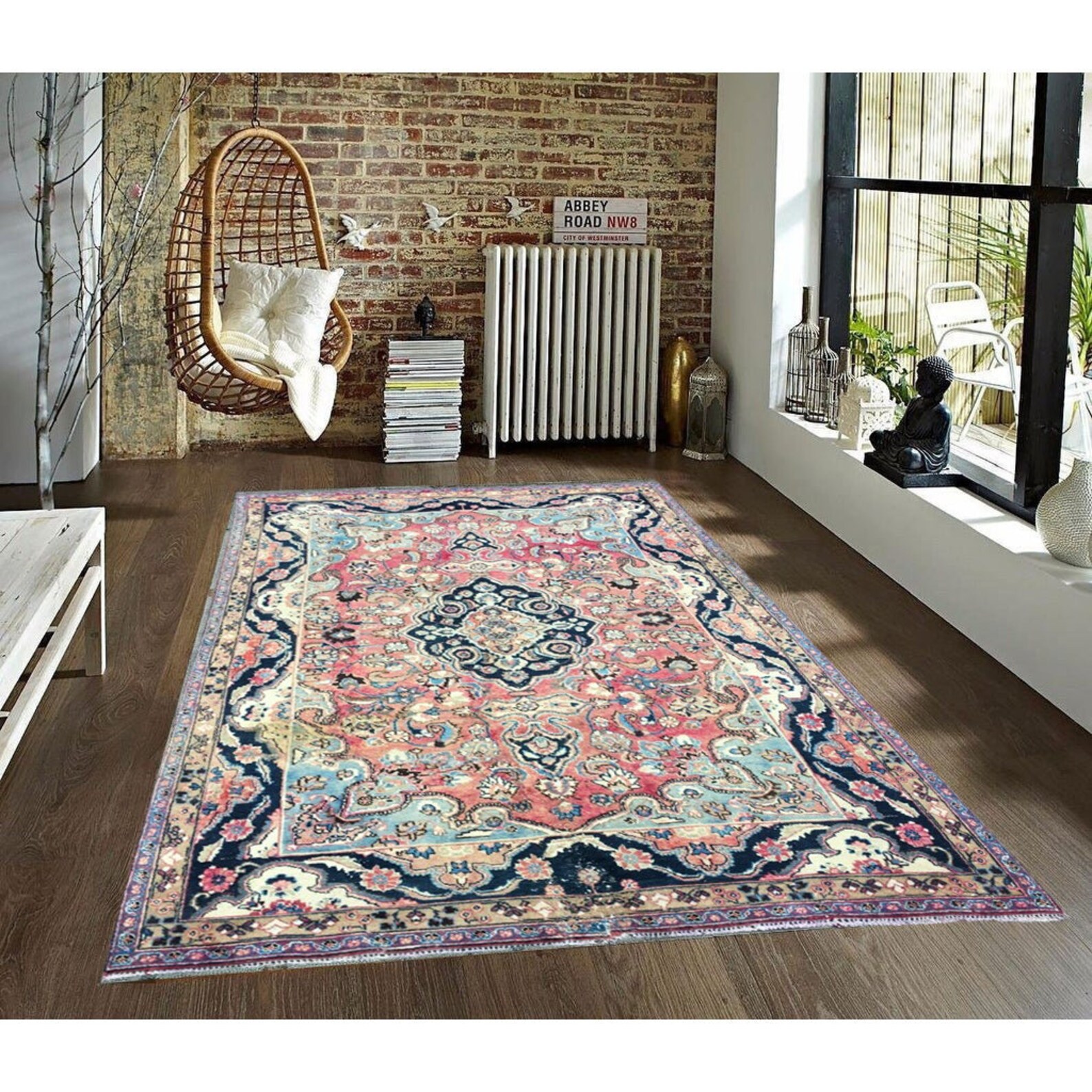 6x9 Feet Vintage Afghan Rug Handknotted Rugturkish Rug Etsy