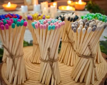 Luxury long Coloured Mixed Matches Refill. 100mm/10cm/4 inches.