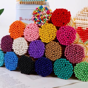 Luxury long Coloured matches. 100mm/10cm/4 inches.