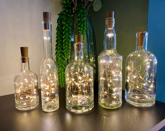 Copper Wire Firefly Fairy Glass Bottle With Warm Lights. Perfect For Weddings, Birthdays, Table Settings, Home Decor, Corporate Gifts