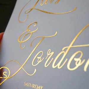 Vellum Invitation With Foil-Press, Modern and Minimalist Wedding Invitation, Vellum Wedding Invitation, Hot Foil-Pressed Custom Invitations
