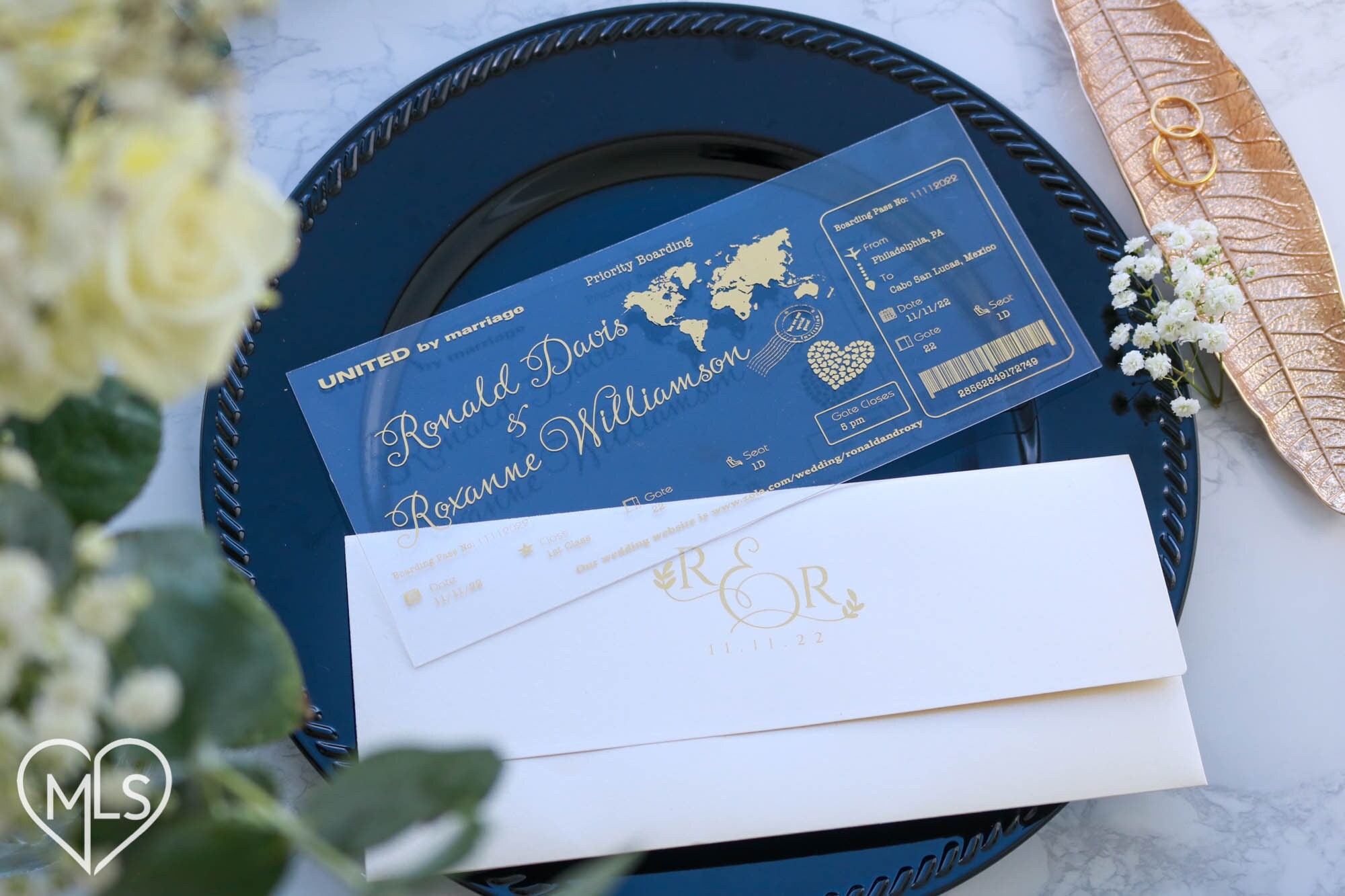 Custom Destination Wedding Invitation