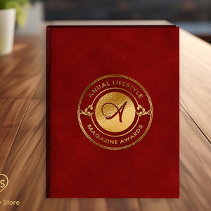 Red Velvet Folio, Prijshouder, Red Carpet Award Folio, Winnaars Velvet Award Folder, Keepsake Folio, Luxe Award-enveloppen, Award Cover