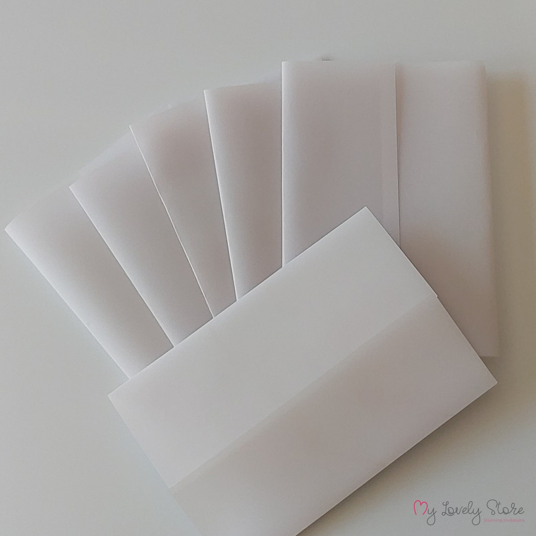 Plain Vellum Jackets for 5x7 Wedding Invitations Vellum Etsy Sweden