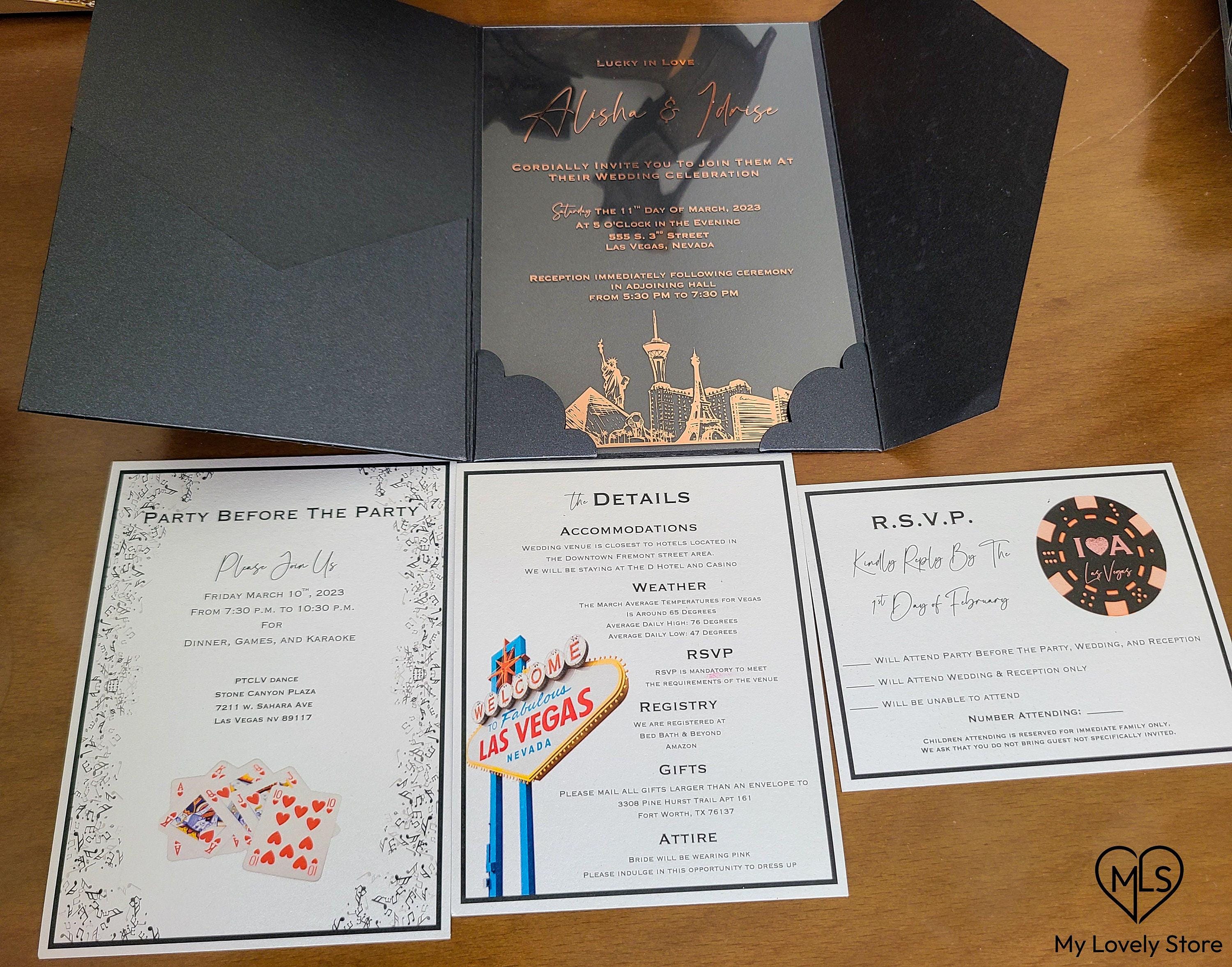 Rose Gold Foil Acrylic Invite