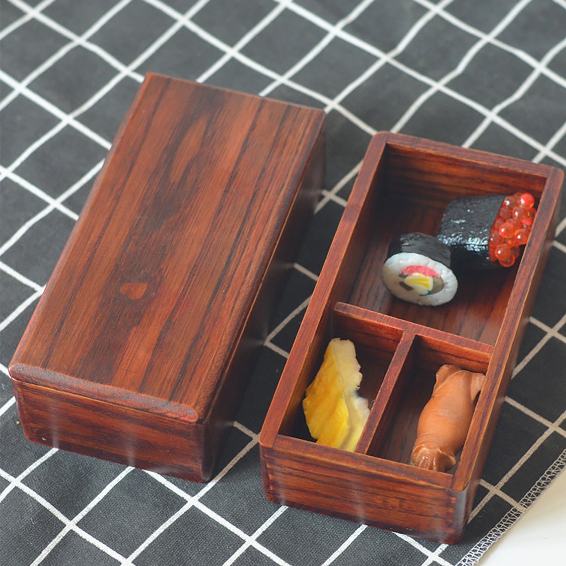 Wooden Bento Box Double Layer Fraxinus Mandshurica Bento 