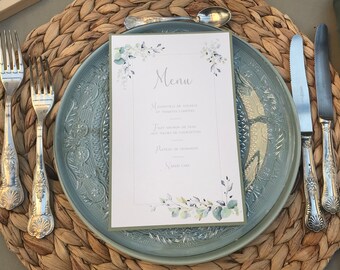 Lot 25 Custom Menus For Chic And Natural Decoration Marriage Etsy