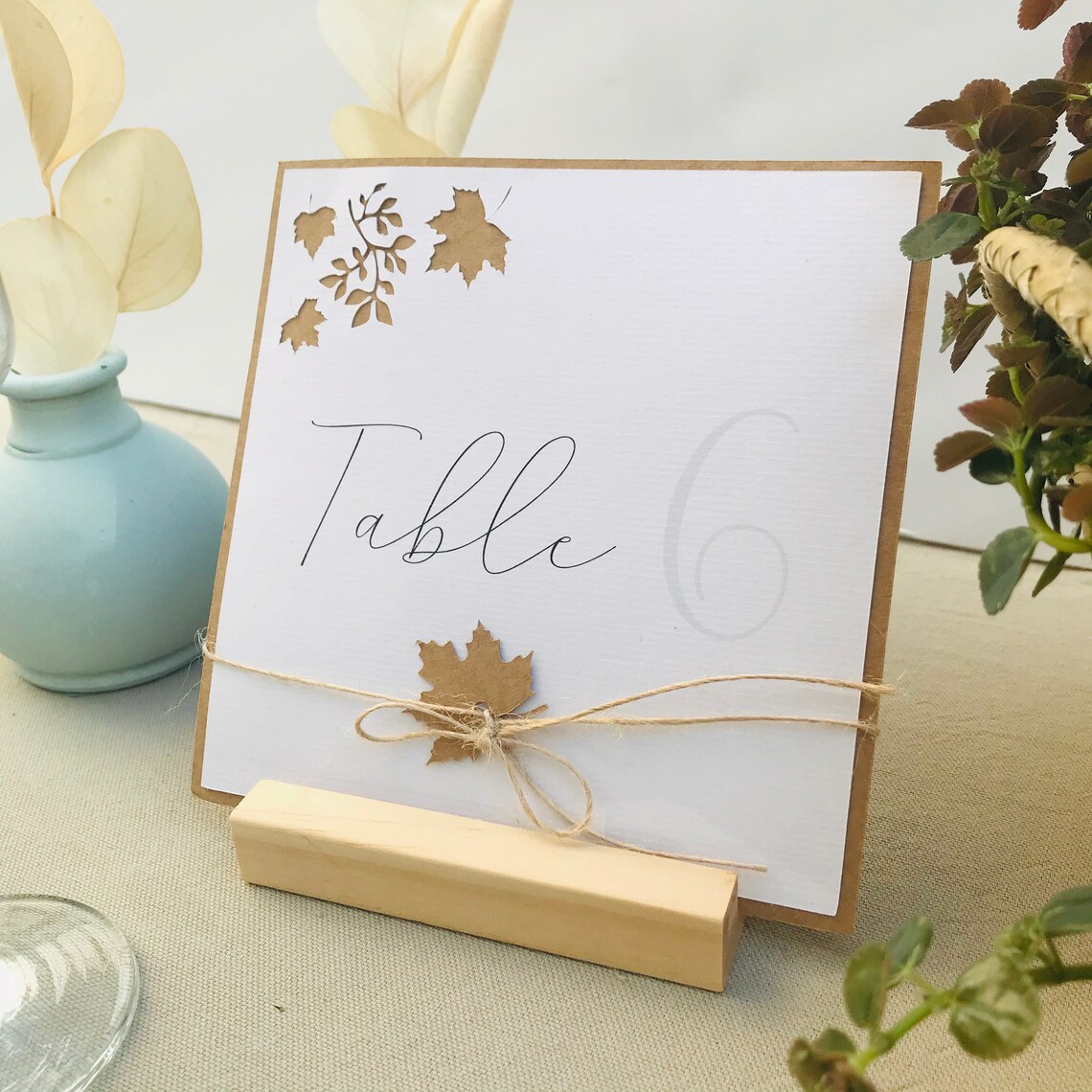Personalized table number card for a decoration wedding Etsy