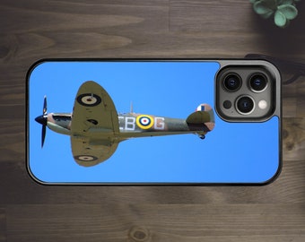 Spitfire Fighter War Plane RAF - Phone Case for iPhone 7 8 Plus SE X XR Xs Max 11 Pro Max 12 Mini (SPI500)