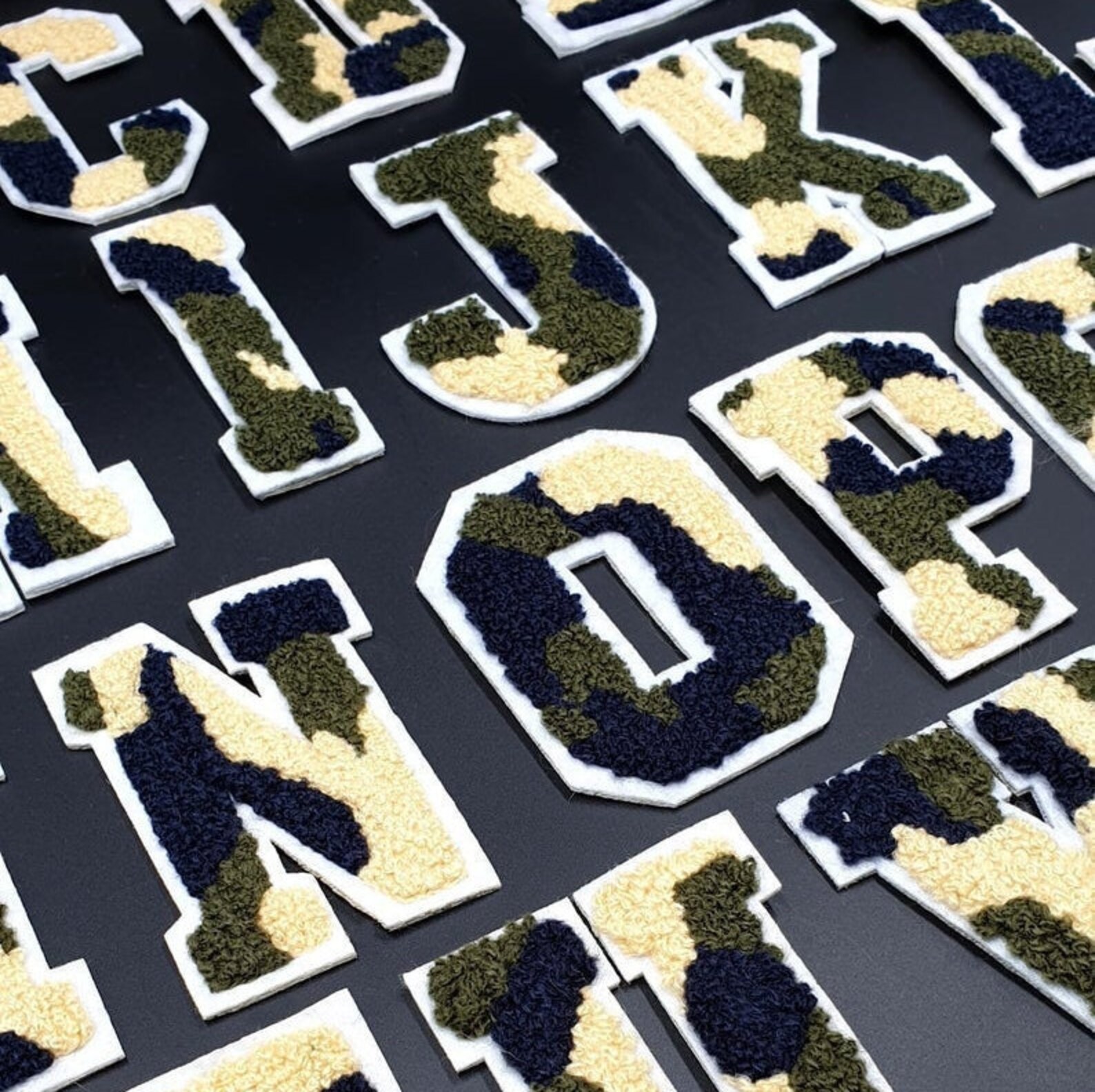 Iron on sew on Chenille Letters Etsy