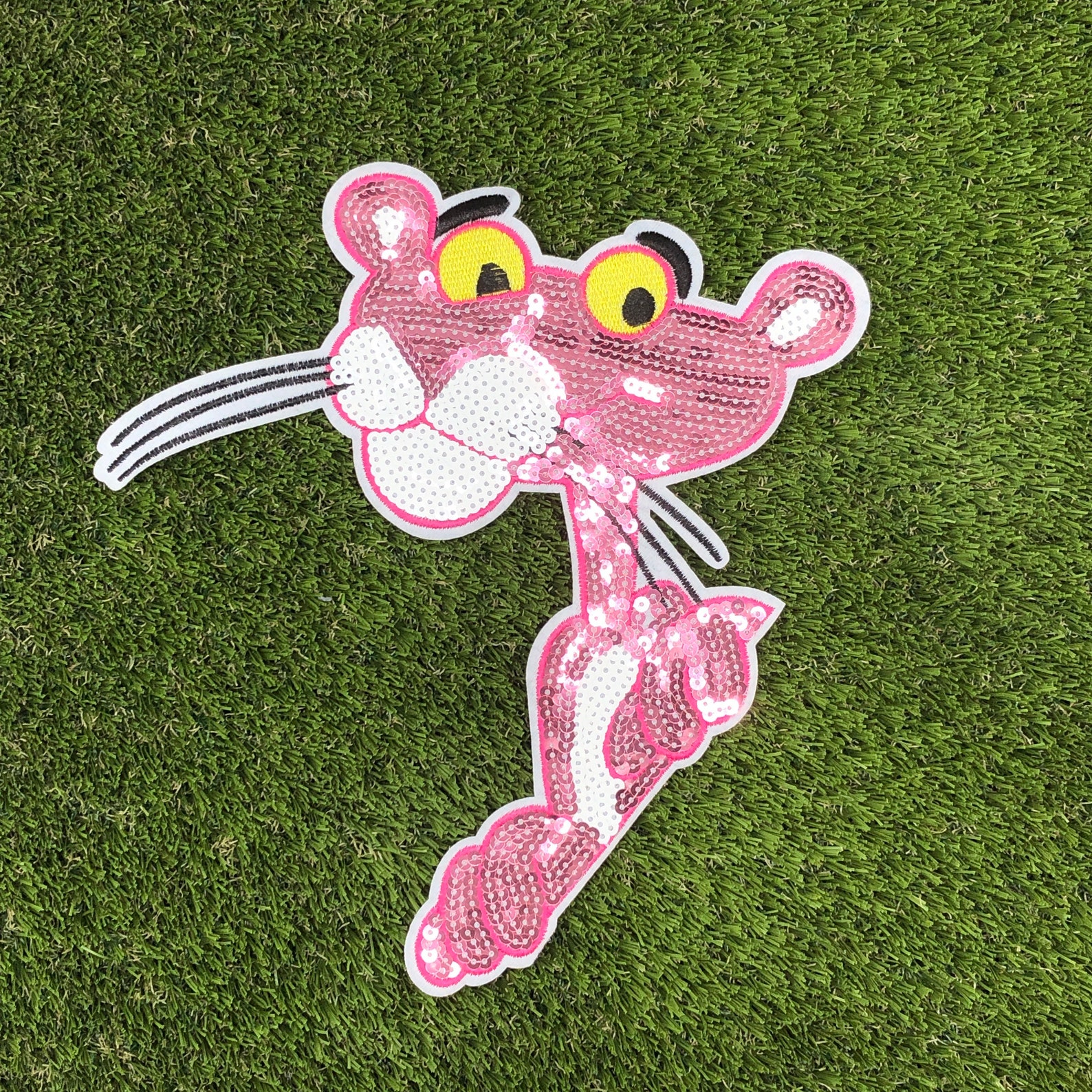 Pink Panther Sequin Patch Large Applique sew on or iron on Etsy