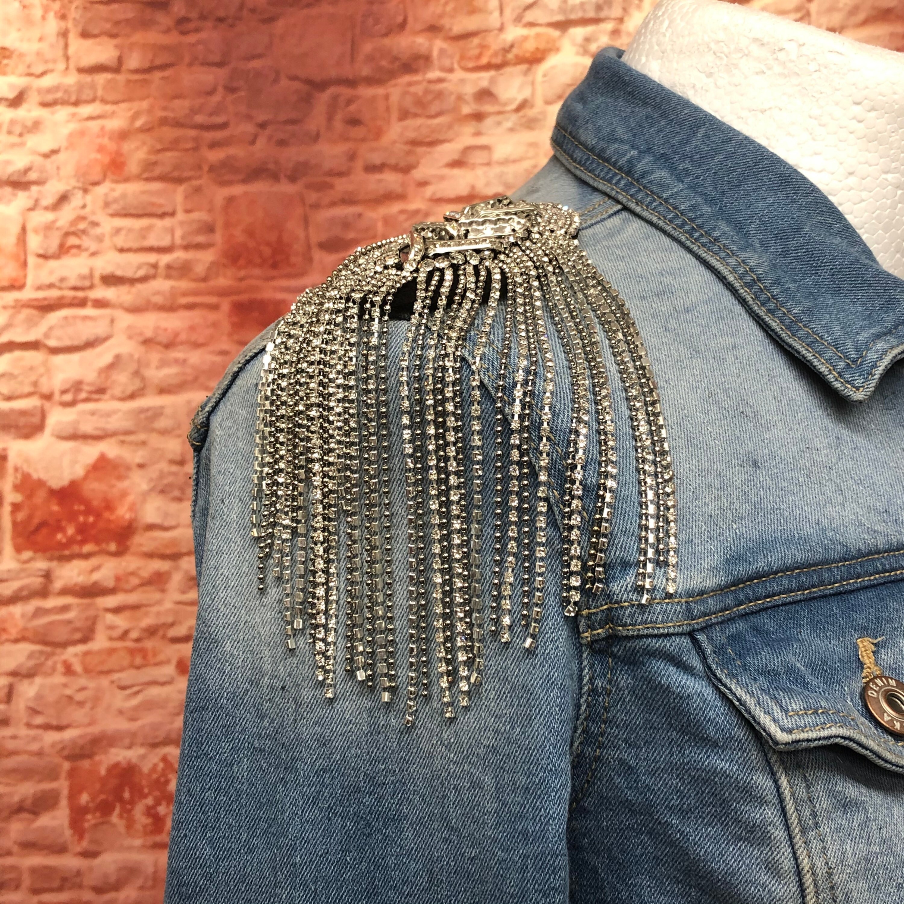 Epaulets Handmade Shoulder Jewellery Tassel Rhinestones Etsy