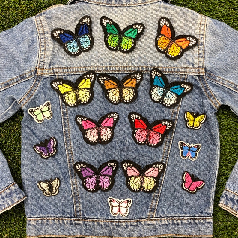 Iron On Butterfly Butterflies embroidered patch sewing Etsy