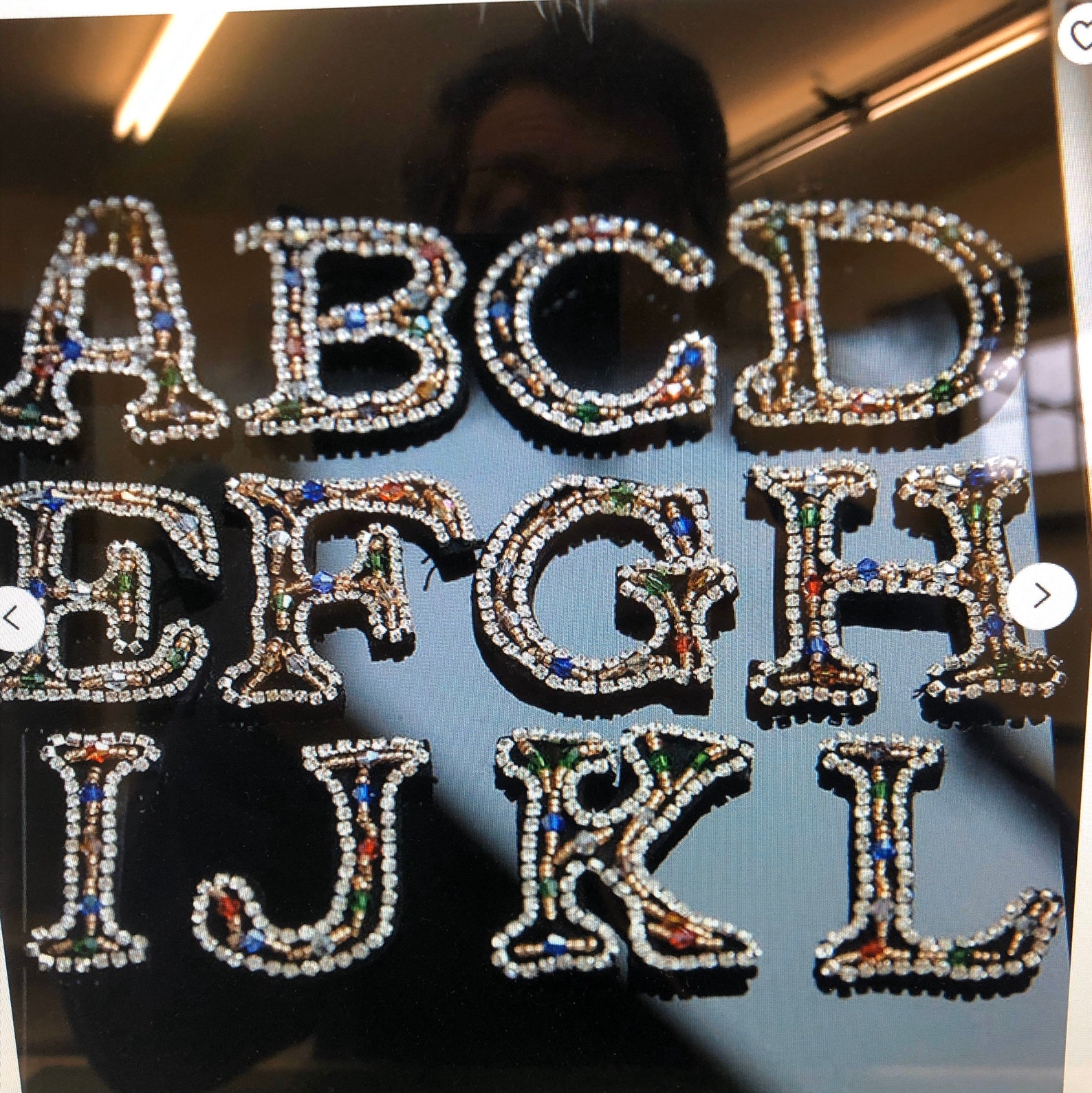 Crystal Beaded Letters for personalise projects Etsy