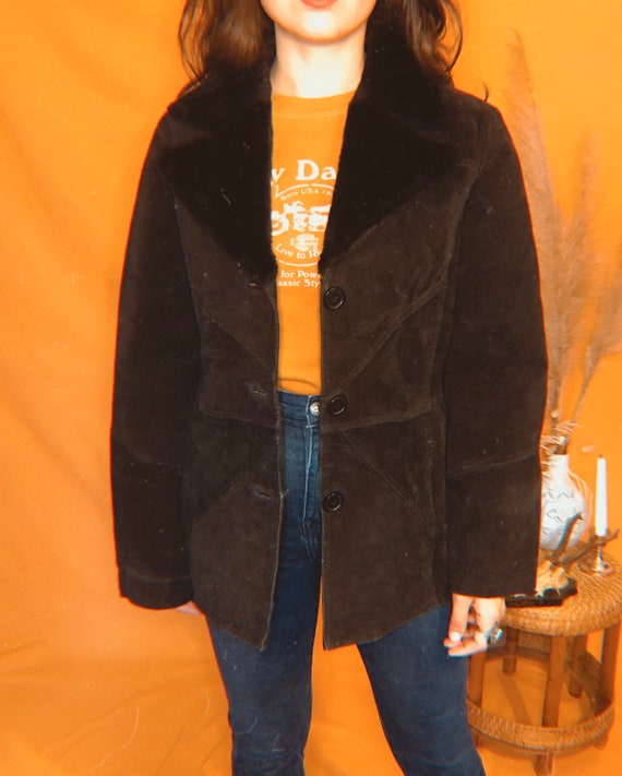 1970s sheepskin suede jacket