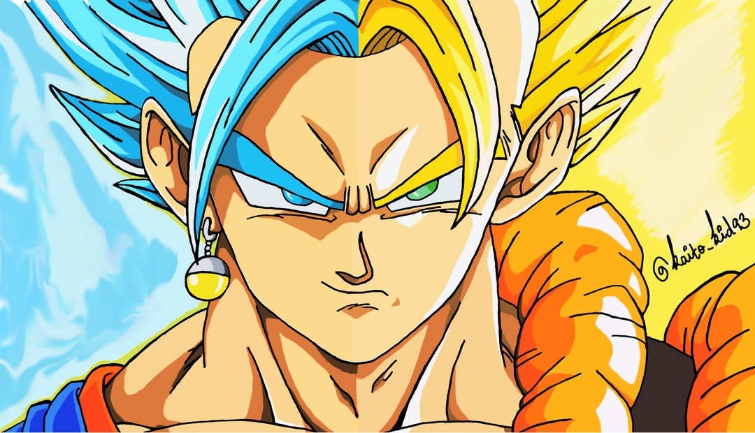 Dragon Ball Artwork Imagines Gogeta's Super Saiyan Blue Form