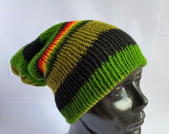 Rasta-Reggae-Lion Bonnet En Tricot Chaud Pour Homme Et Femme