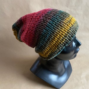 Knitted double layered hat, Mens beanie, teen beanie, Skullcap beanie, Knitted unisex tam, Colorful beanie
