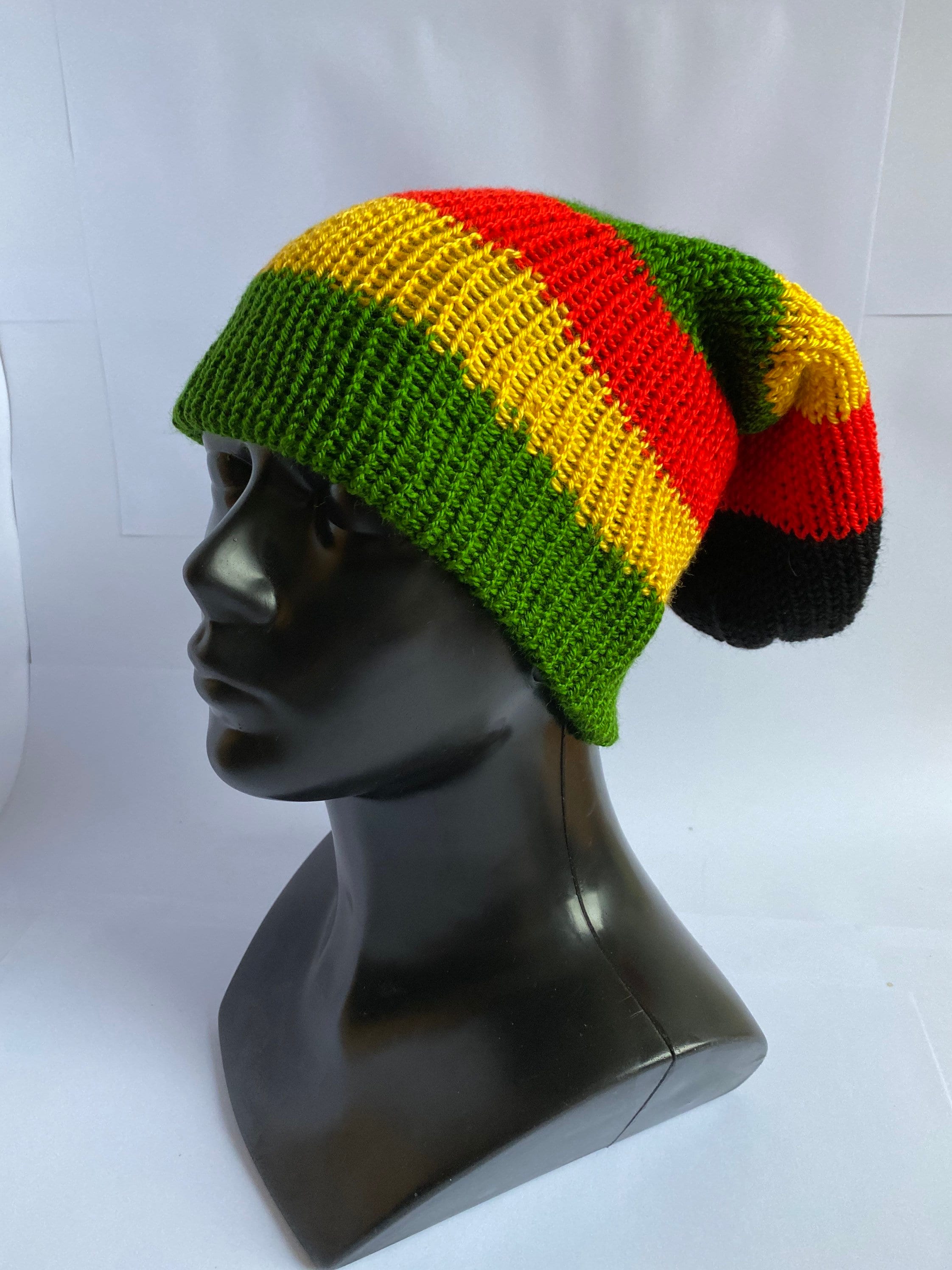 Rasta Berretto Colorato With Dreadlocks In Lana Stile Reggae