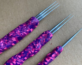 Dreadlock Crochet Tool Set, Handmade Locks Repair Needle (0.75mm)