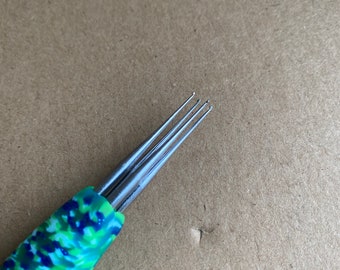 Handmade Four Hook Dreadlock Crochet Tool, 0.5mm Needle