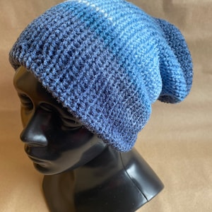 Knitted double layered hat, Mens beanie, teen beanie, Skullcap beanie, Knitted unisex tam, Colorful beanie