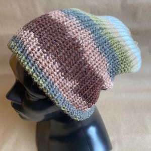 Knitted double layered hat, Mens beanie, teen beanie, Skullcap beanie, Knitted unisex tam, Colorful beanie