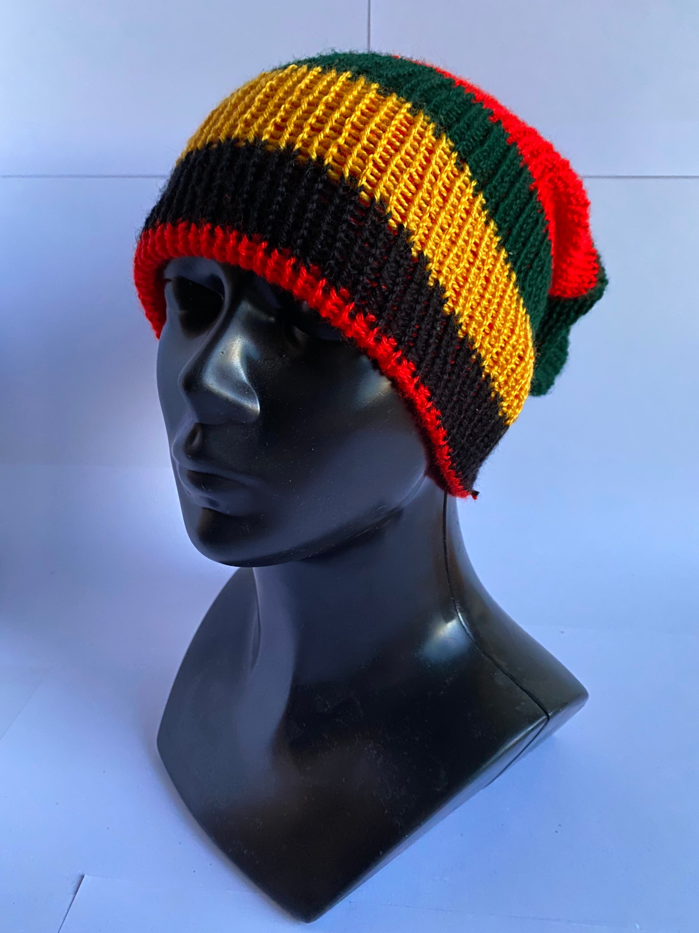 Striped Rasta Double Layered Hat Dread 