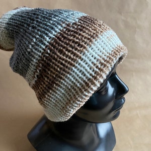 Knitted double layered hat, Mens beanie, teen beanie, Skullcap beanie, Knitted unisex tam, Colorful beanie