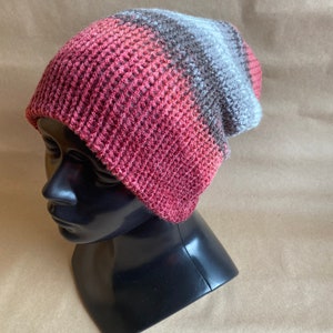 Knitted double layered hat, Mens beanie, teen beanie, Skullcap beanie, Knitted unisex tam, Colorful beanie