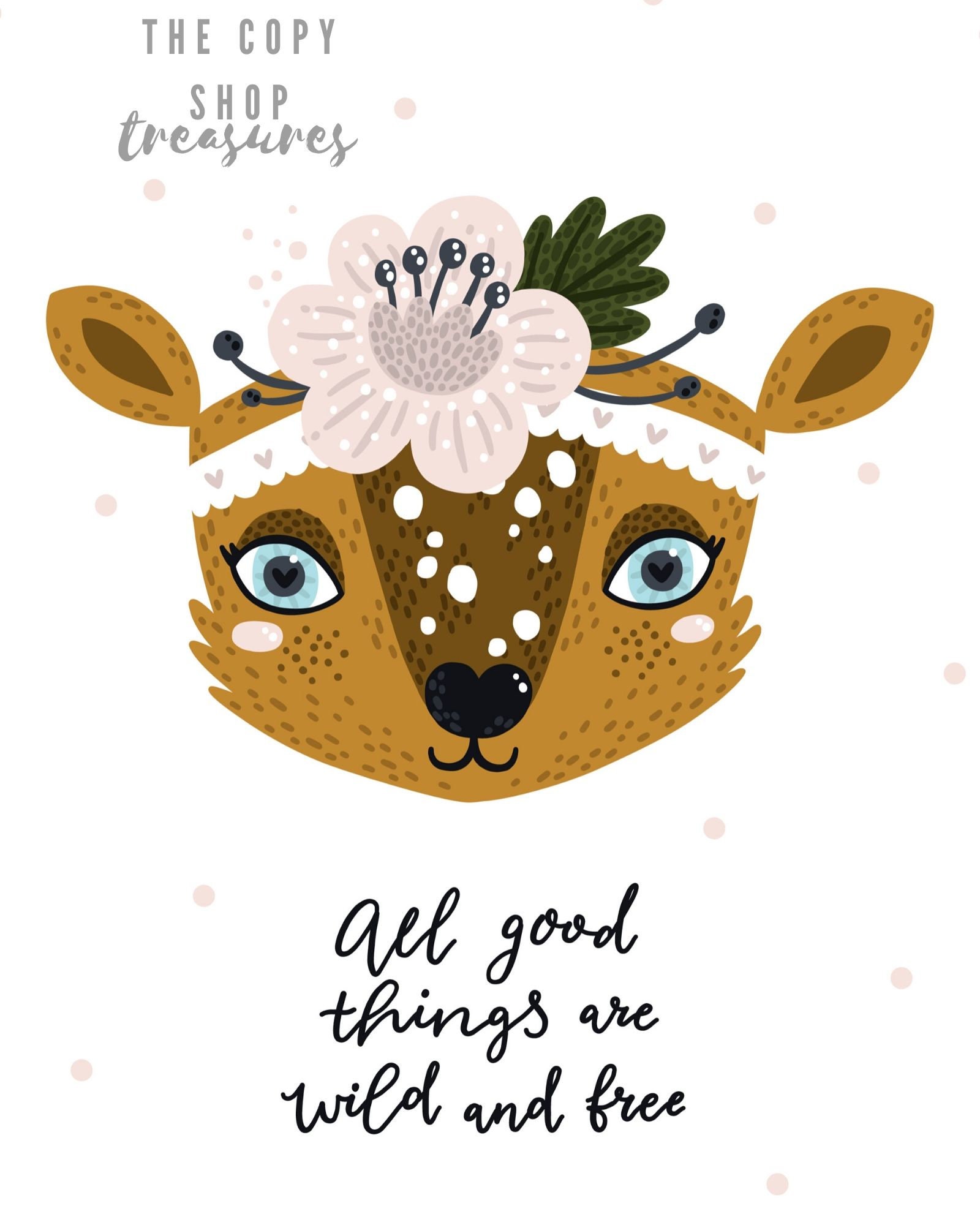 Wild And Free Nursery Print Boho Animal Prints | Etsy