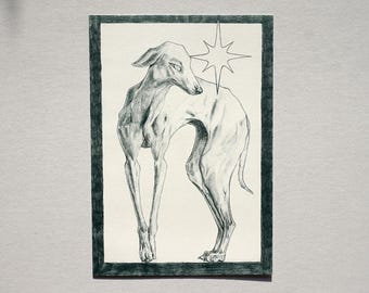 Riso-Druck | Hund | verschiedene Farben & Größen